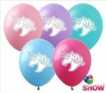Unicorns printed rubber balloons (10 pcs.)