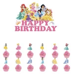 Cake toppers with Disney Princesses - Fairy Tale Birthday Decoration