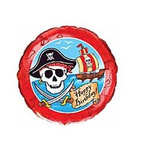 Foil balloon Pirates. Happy Birthday 18" (45cm), FLEXMETAL™