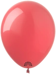 Premium SHOW 5 Inch Rubber Balloons, Red Coral (026)