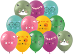 Rubber balloons with Cats theme balloons (12 pcs.) 