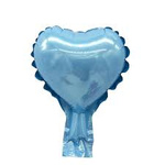Blue foil heart 12.5 cm. (10 pcs.)