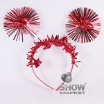 Plastic Headband Red Butterflies