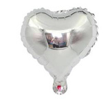 Foil Heart Silver 25 cm. (10 pcs)