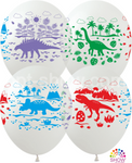 Printed rubber balloons Dinosaurs (10 pcs.)