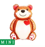 Mini Foil Balloon Teddy Bear in Love