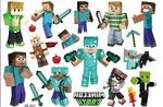 Tattoos for Kids Game, Minecraft, Pixels (1 pc)