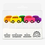 Colorful Birthday Candles in the Shape of Cars