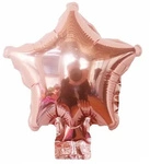 Foil Star Balloon Pink Gold 12.5cm. (10 pcs.)