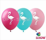 Set of 10 helium balloons Flamingo