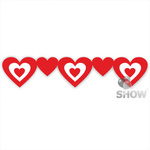 Valentine's Day paper hearts garland (1-pack.)