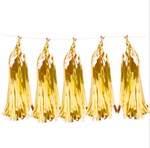 Tail for Balloons Gold, Tassel (5pcs)