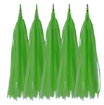 Tail for Balloons Green, Tassel (5pcs)
