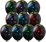 Cosmos printed rubber balloons (10 pcs.)