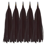 Tail for Balloons Black, Tassel (5pcs)