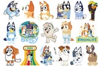 Bluey Dog Tattoos for Kids (1 pc)
