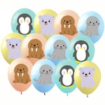 Printed rubber balloons Animals (12 pcs.)