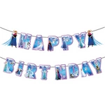 Paper Garland Happy Birthday Frozen (1 pc)