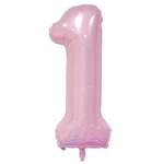 Foil Balloon Number "1" Light Pink (100cm.)