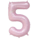 Foil Balloon Number "5" Light Pink (100cm.)