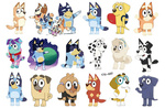 Bluey Dog Tattoos for Kids (1 pc)