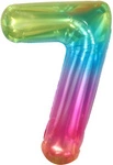 Foil Balloon Number "7" Rainbow (100cm.)