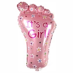 It's a Girl Foil Foot Balloon (48x65cm)