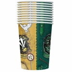 Harry Potter Hufflepuff & Slytherin paper cups - 10 pcs.