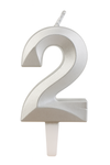 Gold candle digit "2"