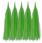 Tail for Balloons Green, Tassel (5pcs)