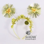 Plastic Headband Gold Butterflies