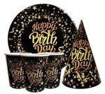 Set of HAPPY BIRTHDAY cups plates (10 pcs)