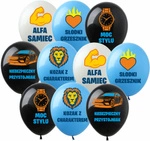Male balloons printed Alpha Male, Cossack with Character,