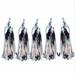 Silver Balloon Tail, Tassel (5pcs)