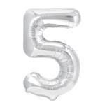 Foil Balloon Number "5" Silver (100cm.)