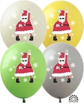 Printed rubber balloons Santa Claus (10 pcs.)