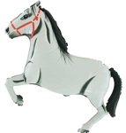 Foil Horse White Balloon, Grabo