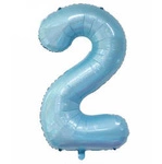 Foil Balloon Number "2" Blue (100cm.)