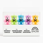 Birthday candles in the shape of teddy bears - 5 pcs.