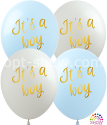 Balloons 12" with print "It's a Boy" (10 pcs.)