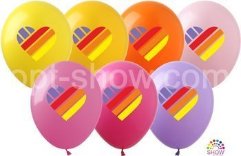 Balloons 12" with print "Like" (10 pcs.)