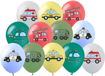 Balloons 12" with print  "Transport" (12 pcs.)