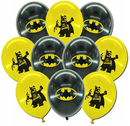 Balony gumowe z nadrukiem Batman (6 szt.)