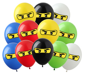 Balony gumowe z nadrukiem Ninjago (12 szt.)