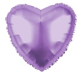 Foil balloon Heart, Lilac 18" (45cm.)