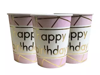 Paper Cups "For Birthday" (10 pcs.)