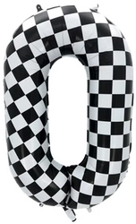 Foil Balloon Number "0" Chessboard Race (100cm.)