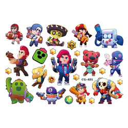 Dětské tetování - Brawl Stars hrdinové v barevném provedení (1 ks)