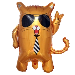 Foil Balloon Cat in Glasses (60cm*62cm)