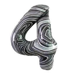 Foil Balloon Number "4" Marbled (100cm.)